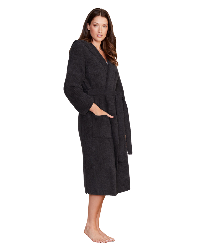 Barefoot Dreams Carbon CozyChic Ribbed Hooded Robe