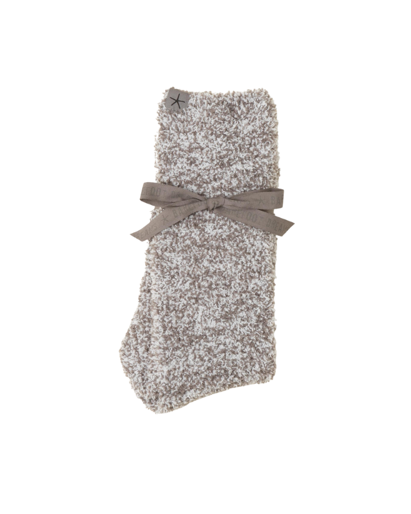Barefoot Dreams Charcoal/White CozyChic Heathered Socks