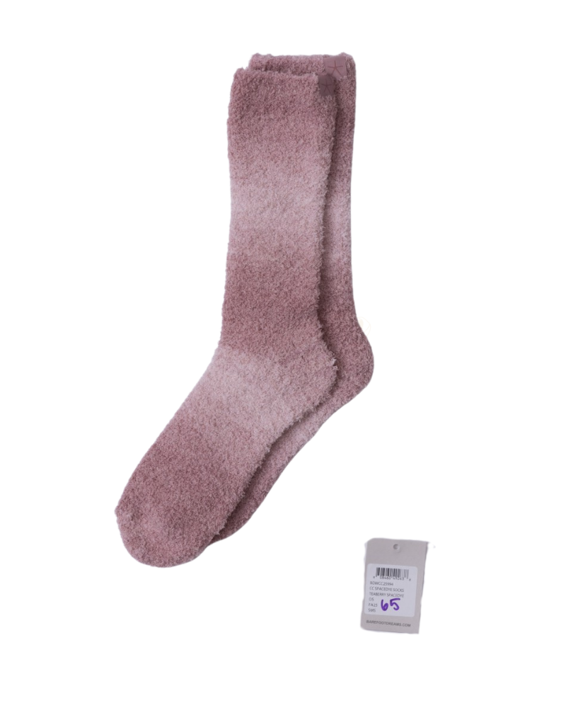 Barefoot Dreams Teaberry CozyChic Space Dye Socks