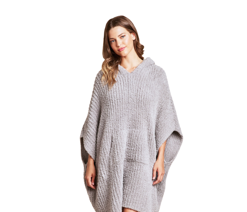 B545 Dove Grey The Cozy One Size Sweater Cape