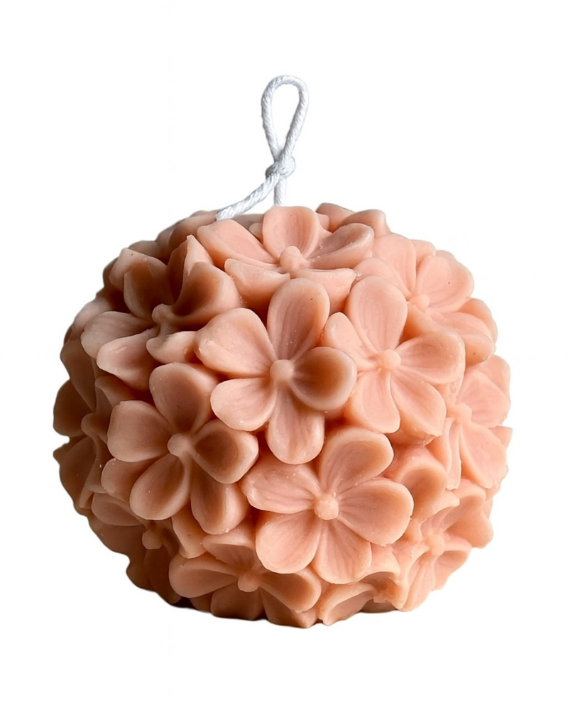 Estelle Studio Nude Cute Hydrangea Ball Unscented Candle