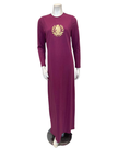 Lunderbeck N5276-B Mulberry Embroidered Emblem Modal Coverall Nursing Nightgown Myselflingerie.com