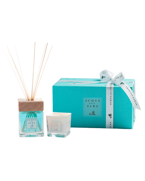 Acqua dell`Elba CADUSA24-14F Mare Diffuser 6.8 Fl Oz + Candle 2.8 Oz Gift Set Myselflingerie.com