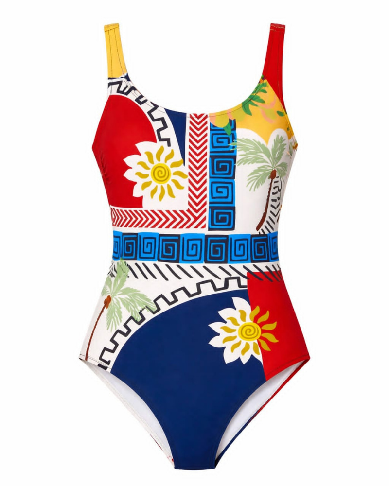 Gottex 26PS137 Multicolor Posatino Round Neck Swimsuit Myselflingerie.com