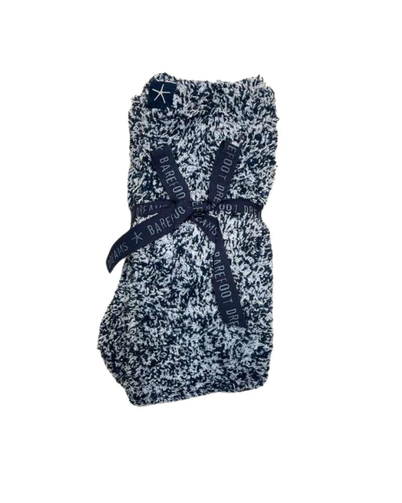 Barefoot Dreams BU614 Heather Indigo CozyChic Heathered Socks Myselflingerie.com