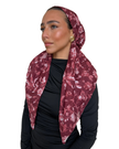 Scarf Bar Merlot Meadow Classic Pre-Tied Bandanna with Velvet Grip Myselflingerie.com