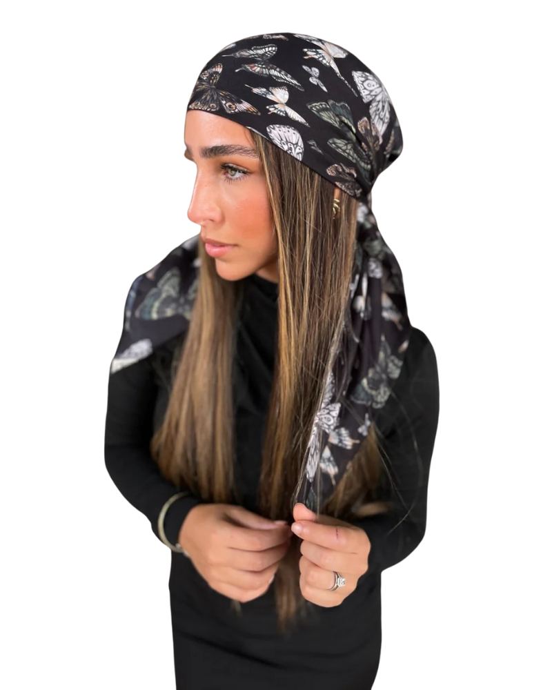 Scarf Bar Winter Butterfly Square Scarf with Invisible Grip Myselflingerie.com