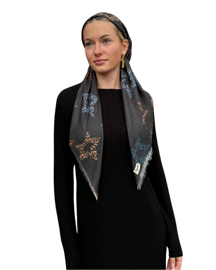 TYED Blue Star Adjustable Pre-tied Bandanna with Velvet Grip Myselflingerie.com