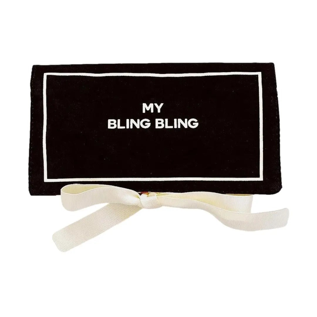 Bag All Black My Bling Bling Jewelry Roll Travel Pouch