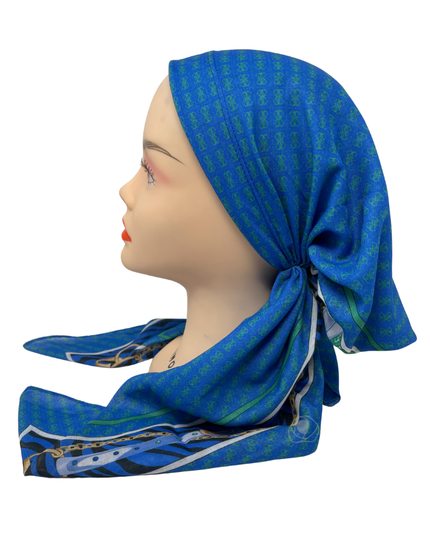 It's Younique PP-GUCBE-RO Royal Blue Inspired Gucci Belts Pre-Tied Bandanna with Velvet Grip Myselflingerie.com