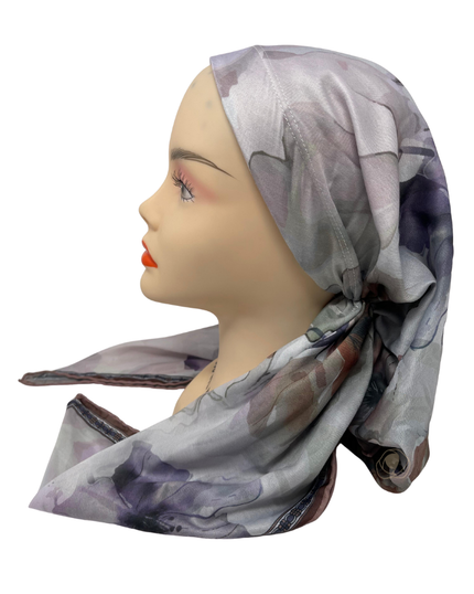 It's Younique OB-WA-MAU Mauve Watercolor Pre-Tied Open Back Bandanna with Velvet Grip