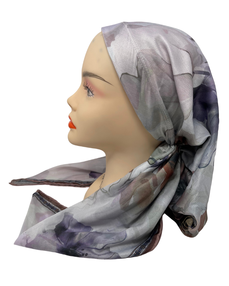 It's Younique OB-WA-MAU Mauve Watercolor Pre-Tied Open Back Bandanna with Velvet Grip Myselflingerie.com