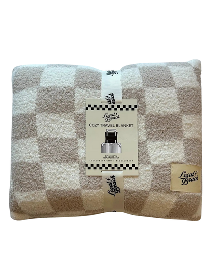 Local Beach TRVLCHECK Sand Checker Cozy Travel Blanket Myselflingerie.com