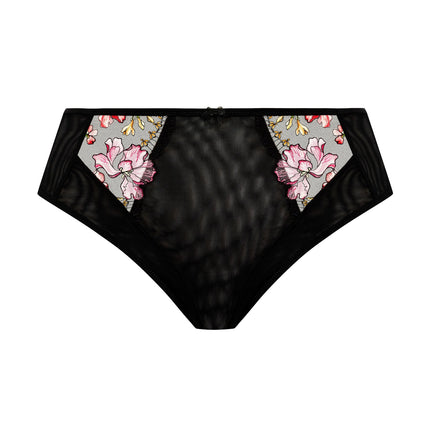 Elomi 302653RAW Rainbow Black Teagan High Leg Brief Myselflingerie.com