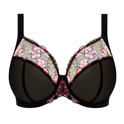 Elomi 302602RAW Rainbow Black Teagan Plunge Underwire Bra Myselflingerie.com