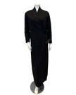 Chicolli LR6081-25 Black Air Layer Wrap Jersey Morning Robe Myselflingerie.com
