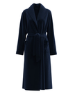 Calida 61302 #714 Dark Lapis Blue Cotton Blend Luxury Bath Robe Myselfingerie.com