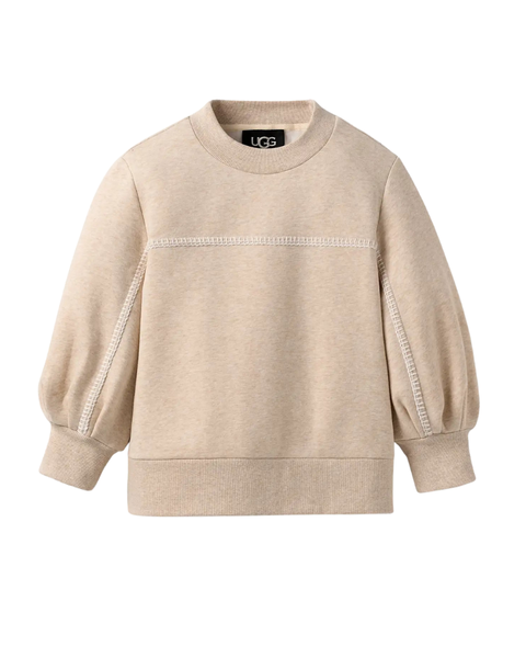 UGG Sand Heather Classic Puff Sleeve Top Myselflingerie.com