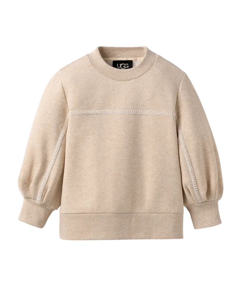 UGG 1175124 Sand Heather Classic Puff Sleeve Top Myselflingerie.com