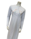 Pen-ky White Embroidered Flowers Button Down Cotton Nightgown