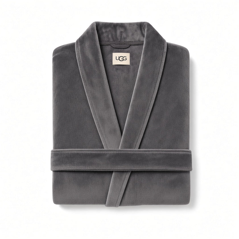 Folded UGG Charcoal Marlow Wrap Robe