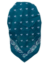 Ahead Teal Heritage Versatile Short Tails Adjustable Open Back Pre-Tied Bandanna