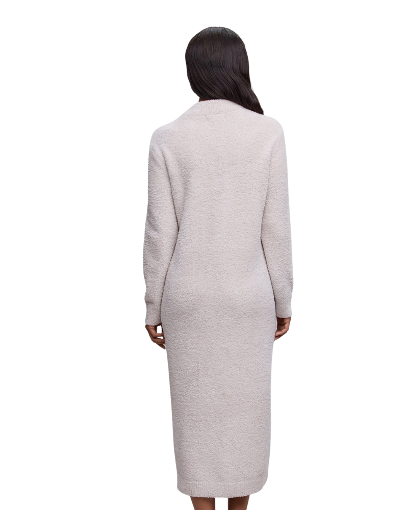 Barefoot Dreams Stone Cozy Chic Full Zip V Neck Lounge Robe