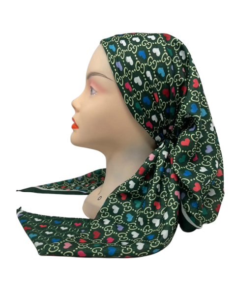 It's Younique OB-GG-GN Green GG Inspired Pre-Tied Open Back Bandanna with Velvet Grip