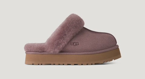 UGG 1122550 Portobello Disquette Slippers with Fur Trim