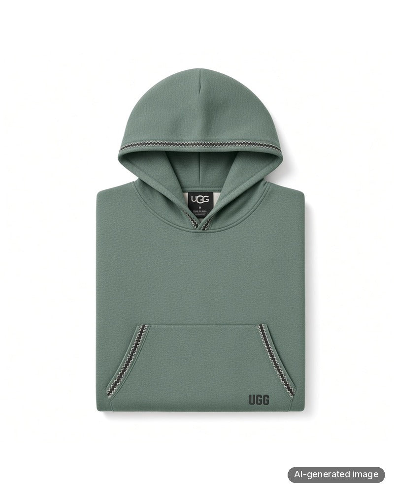 Folded UGG Green Stone Heather Tasman Hoodie