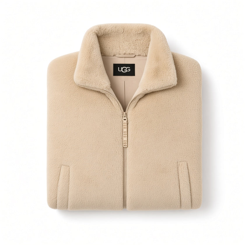 Folded UGG Spelt Tash Faux Fur Jacket