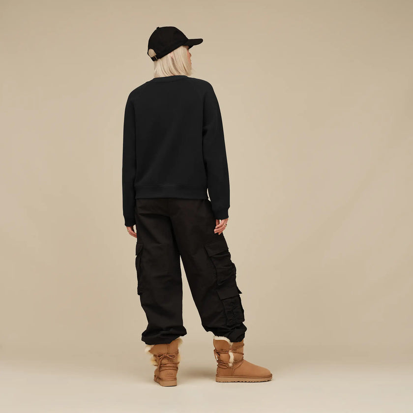 UGG 1171477 Black UGG Logo Crewneck Sweater Myselflingerie.com