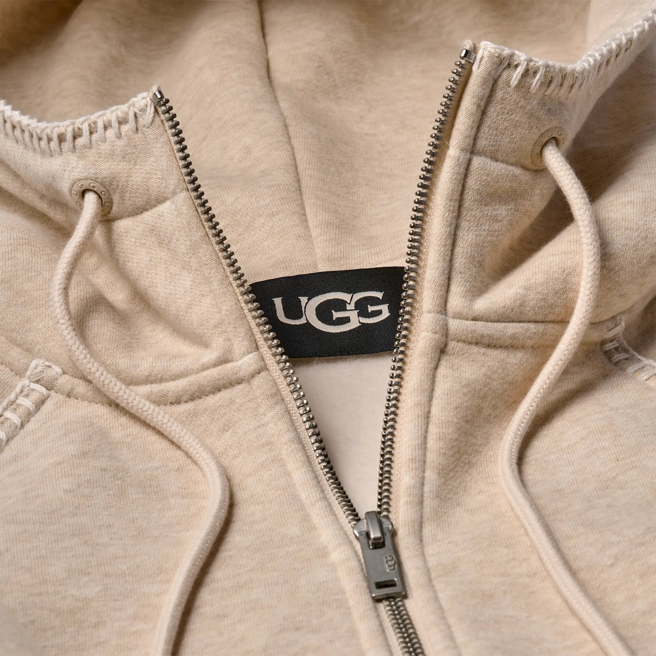 UGG Sand Heather Classic Full-Zip Hoodie Myselflingerie.com