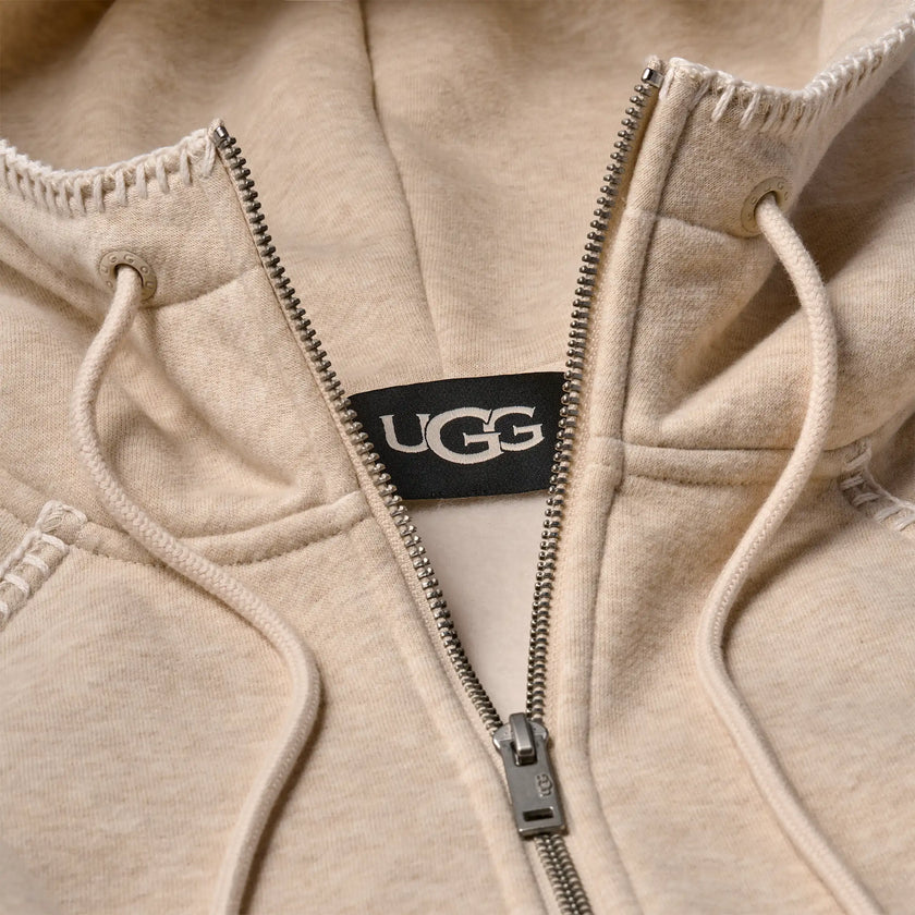 UGG Sand Heather Classic Full-Zip Hoodie Myselflingerie.com