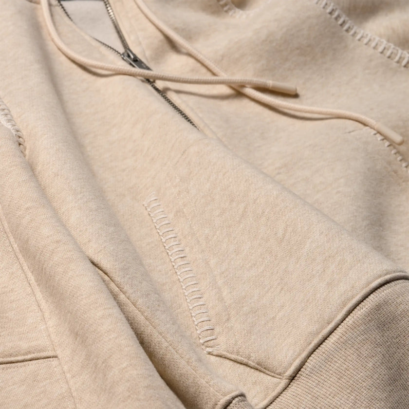 UGG Sand Heather Classic Full-Zip Hoodie Myselflingerie.com