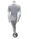 Oh! Zuza Beige V Neck Modal Short Sleeves with Leggings Pajamas Set