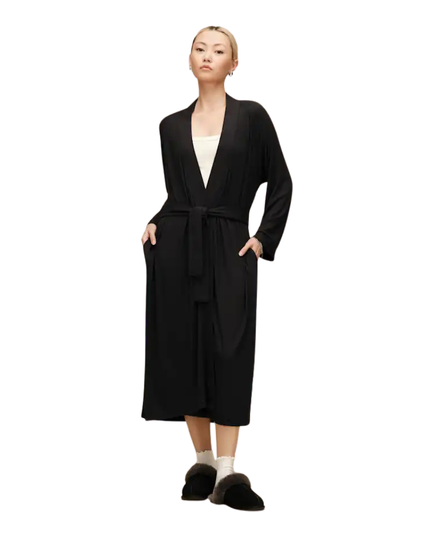 UGG Black Myra Rib Robe