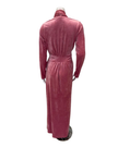 Pen-ky Mauve Pink Crushed Velvet Morning Robe Wrap