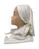 Ahead White Tender Tone Israeli Style Long Tails Pre-Tied Bandanna
