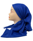 It's Younique Solid Royal Blue Shimmer Pre-Tied Open Back Bandanna with Velvet Grip