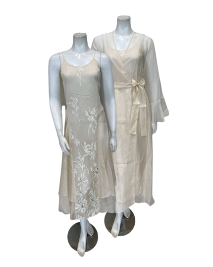 Rya Collection Pearl Voltaire Gown & Robe Set
