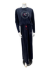 ORD Navy Pepco Logo Velour Nursing Nightgown
