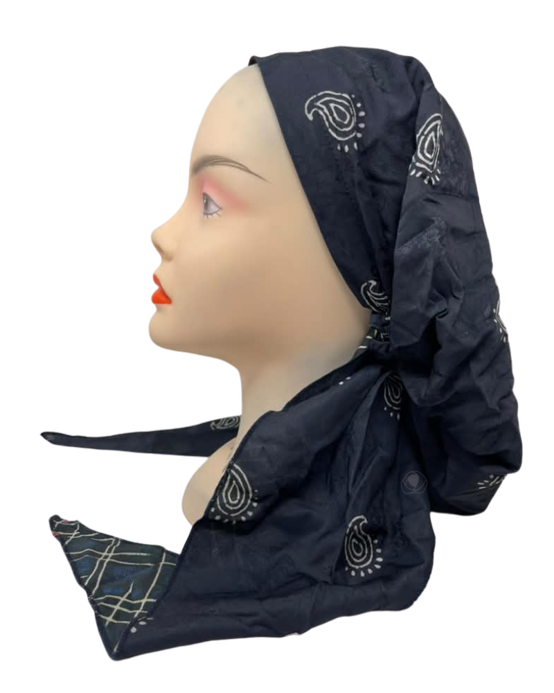 Lizi Headwear DST-C-BX-26116 Classic Paisley Silk Prints Adjustable Pre-Tied Bandanna with Velvet Grip