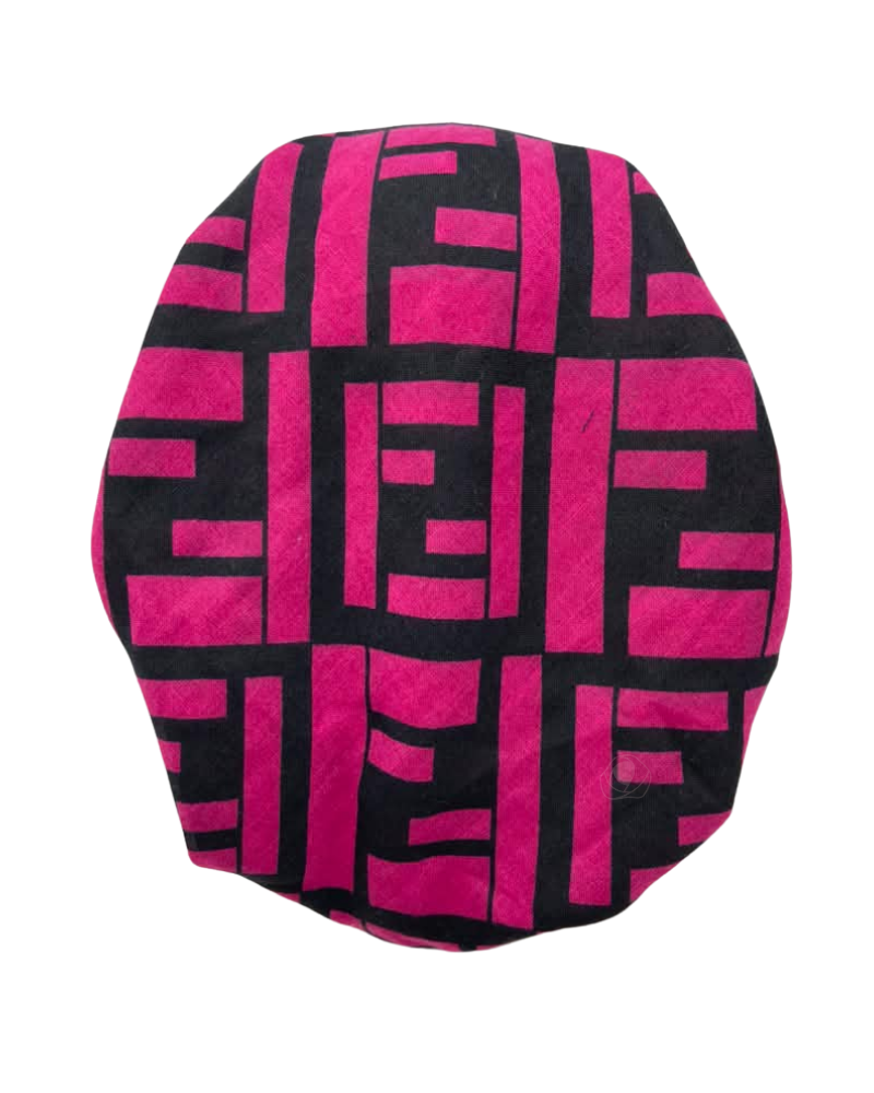 Cherie Black/Berry F Design Adjustable Closed Back Pre-Tied Bandanna