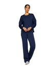 Spanx Timeless Navy AirEssentials Crewneck Long Sleeve Lounge Top