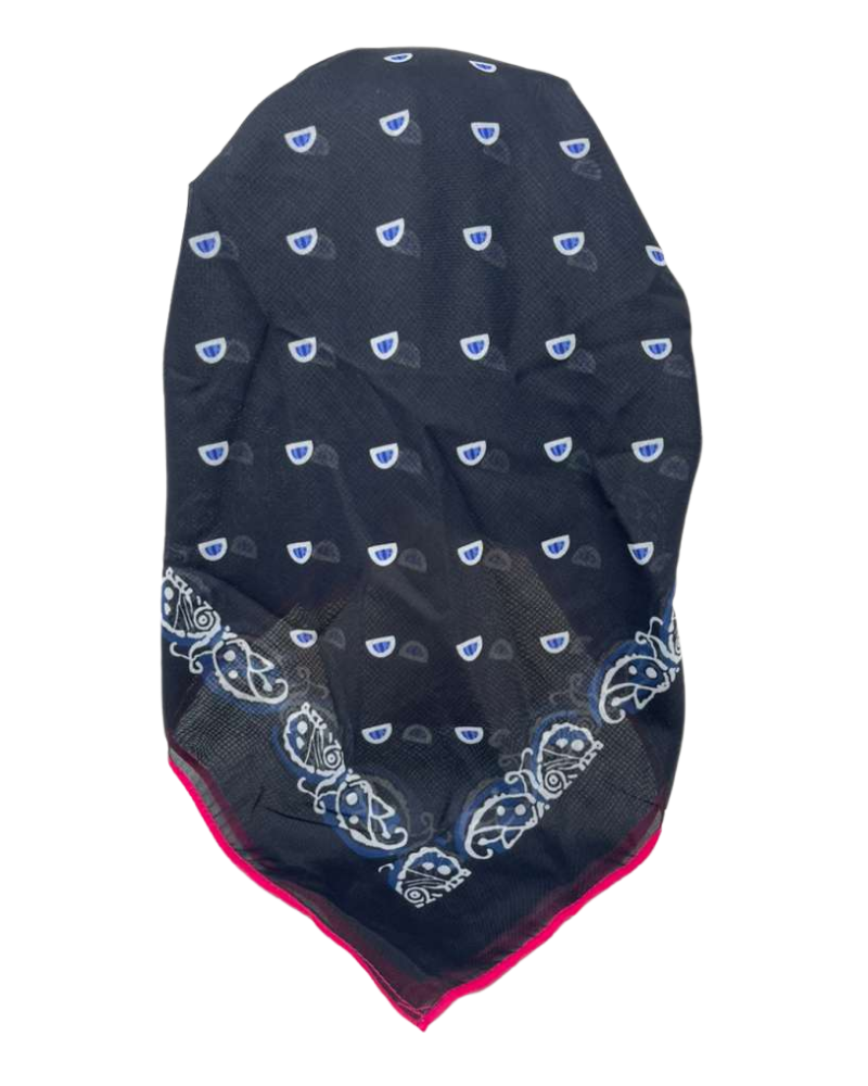 Ahead Black Heritage Versatile Short Tails Adjustable Open Back Pre-Tied Bandanna