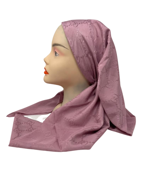 It's Younique OB-GU-PNK Pink Designer Inspired Pre-Tied Open Back Bandanna with Velvet Grip