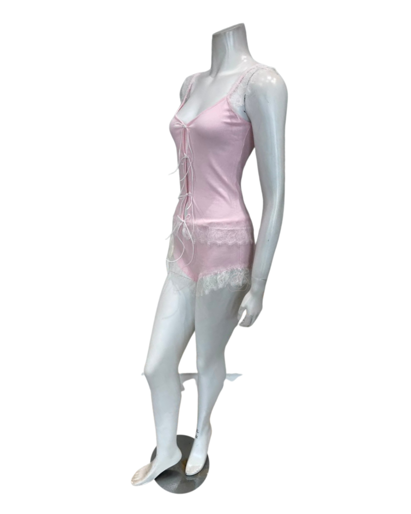 Oh! Zuza Pink Lace Cami & Shorts Set