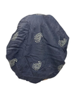 Lizi Headwear Navy Classic Paisley Silk Prints Adjustable Pre-Tied Bandanna with Velvet Grip