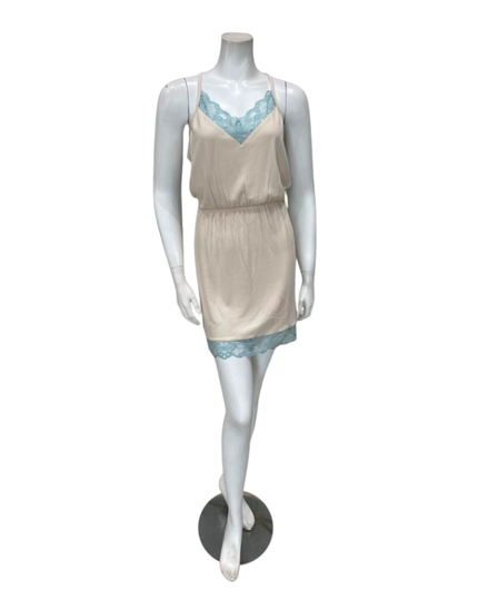 Oh! Zuza Vanilla Ribbed Lace Modal Chemise